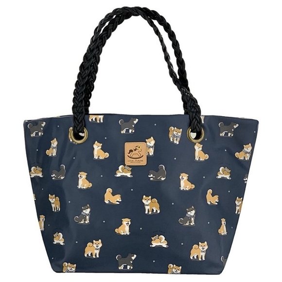 Uma Hana Handbags - Waterproof Shiba Inu Woven Tote Shoulder Bag
